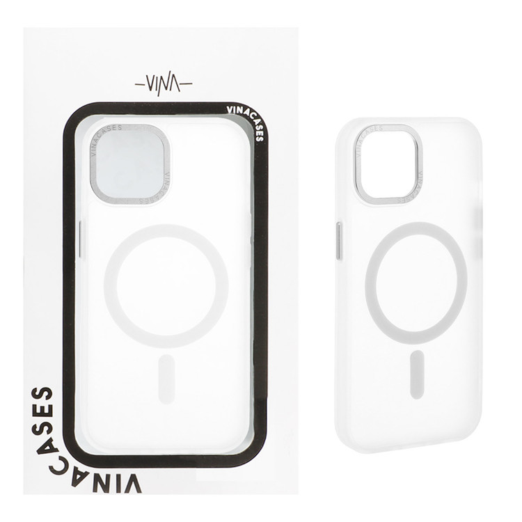 قاب اورجینال Vina مات Magsafe مدل Apple iPhone 15 / Apple iPhone 14 / Apple iPhone 13 - سفید مات