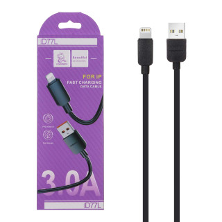کابل شارژ فست آیفون Denmen مدل D77L - مشکی